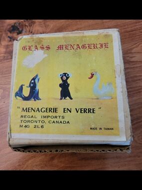 Complete Set Of 12 Glass Menagerie Animal Figurines - In The Original Box